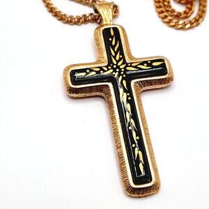 Vintage Sarah Coventry Cross Pendant Necklace, Limited Edition 1978